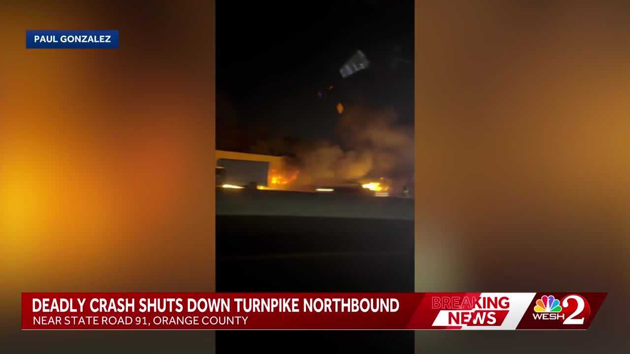 Six killed in fiery crash on Florida’s Turnpike in Orange County, troopers say — WESH 2 Orlando, Richardson Community news